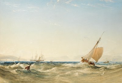 A Fresh Breeze off the Coast of Scotland, 1854 by Anthony Vandyke Copley Fielding